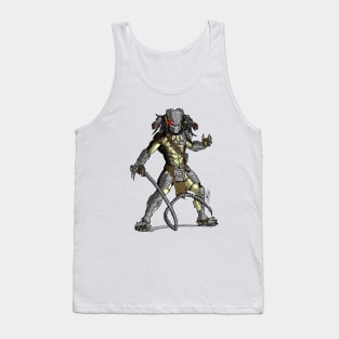 Wolf Predator with mask in action Tank Top